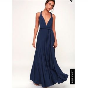 Lulus tricks of the trade navy dress size M